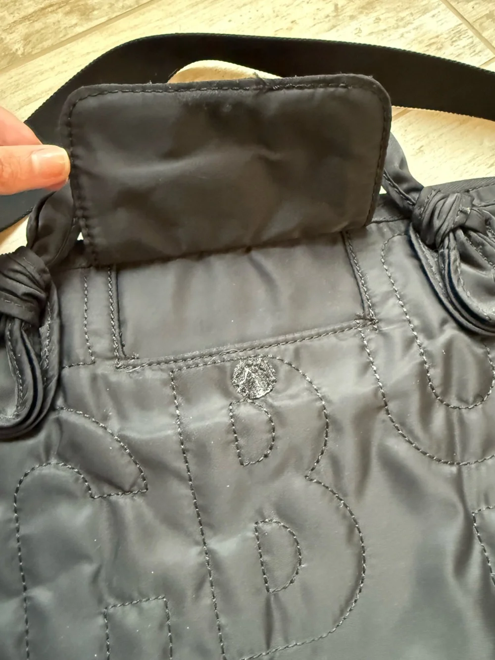 Marc by Marc Jacobs Black Quilted Laptop Bag with Detachable Strap